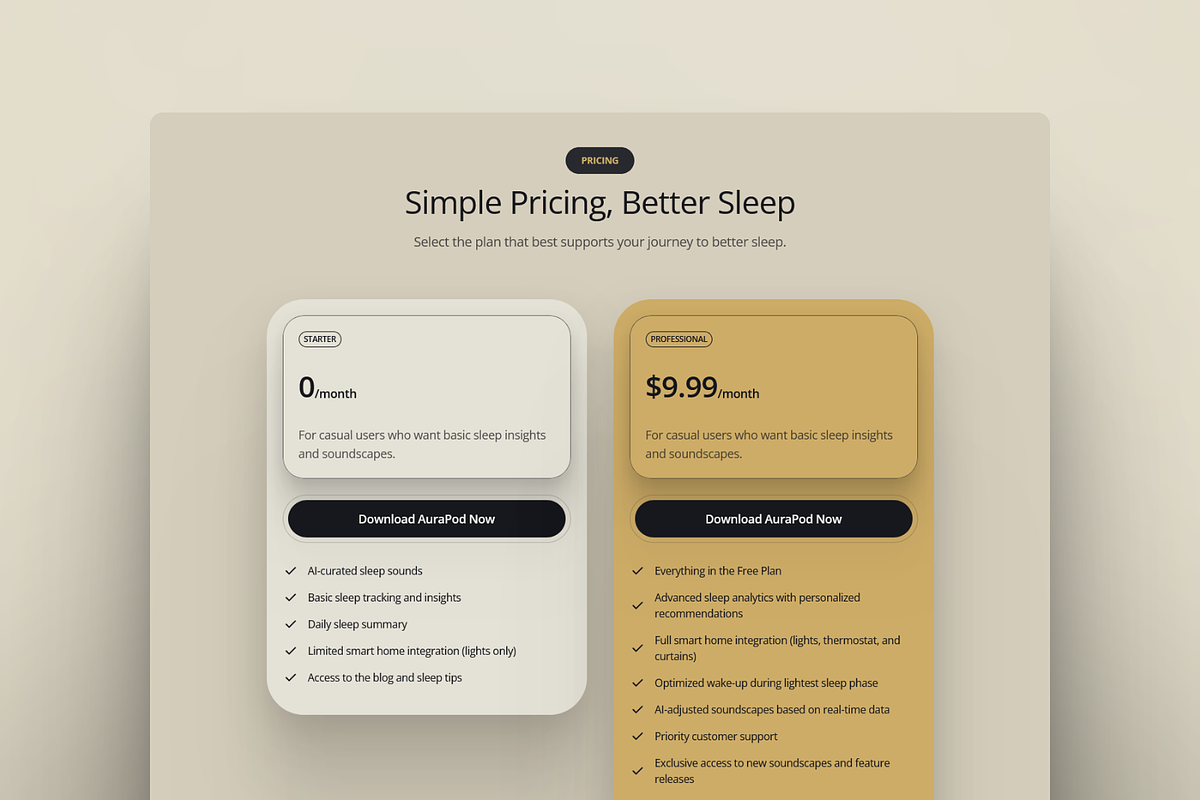 Aurapod, a Landing Page Template by Kayode Sasona (Photo 4 of 4)
