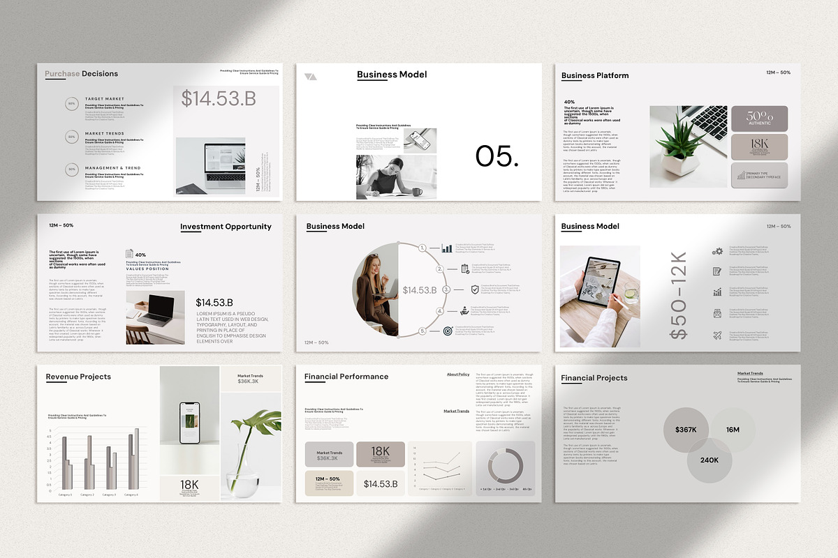 Minimal Business Plan Presentation, a Presentation Template by Studio Industry (Photo 8 of 16)