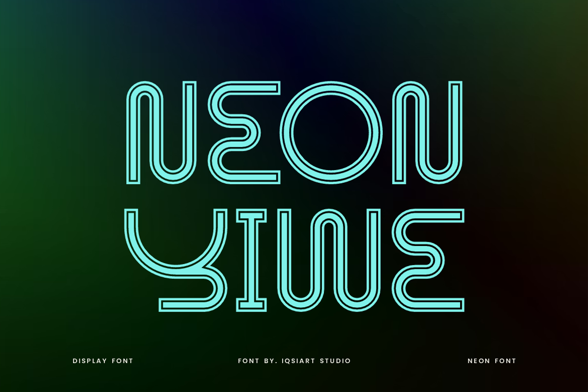 Neon Yiwe - Light Party Font, a Sans Serif Font by Iqsiart Studio (Photo 1 of 8)