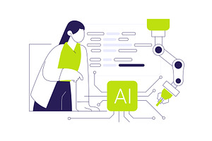 AI Engineer abstract concept vector, a Technology Illustration by Visual Generation