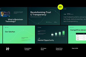 Blockchain Pitch Deck PowerPoint, a Presentation Template by Neermana