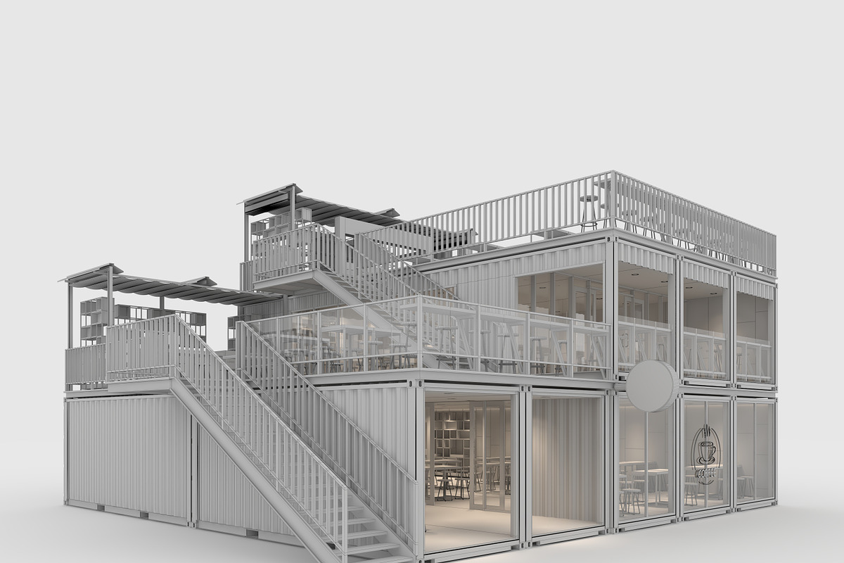3D Model Container Cafe 9, an Architecture 3D Model by SR 3D Visual (Photo 9 of 23)