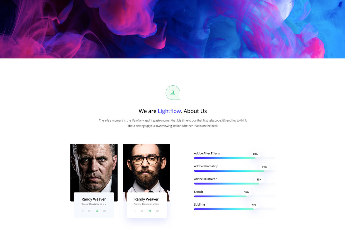 Lightflow - HTML5 Creative Agency, a Websites & App Template by PixelCoder (Photo 2 of 2)