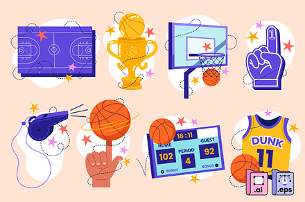Collection of Basketball Elements