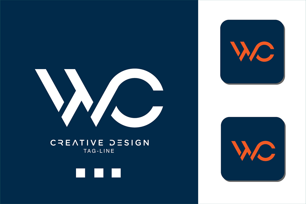 Alphabet Letters Icon Logo WC or CW, a Branding & Logo Template by design_proleague