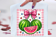 Watermelon Coquette Bow Summer PNG, an Illustration by CraftArtStudio (Thumbnail 1 of 4)