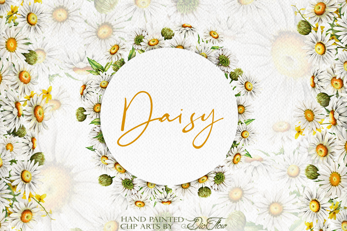 Daisy Watercolor Illustration, a Decorative Illustration by DioFlow (Photo 1 of 5)