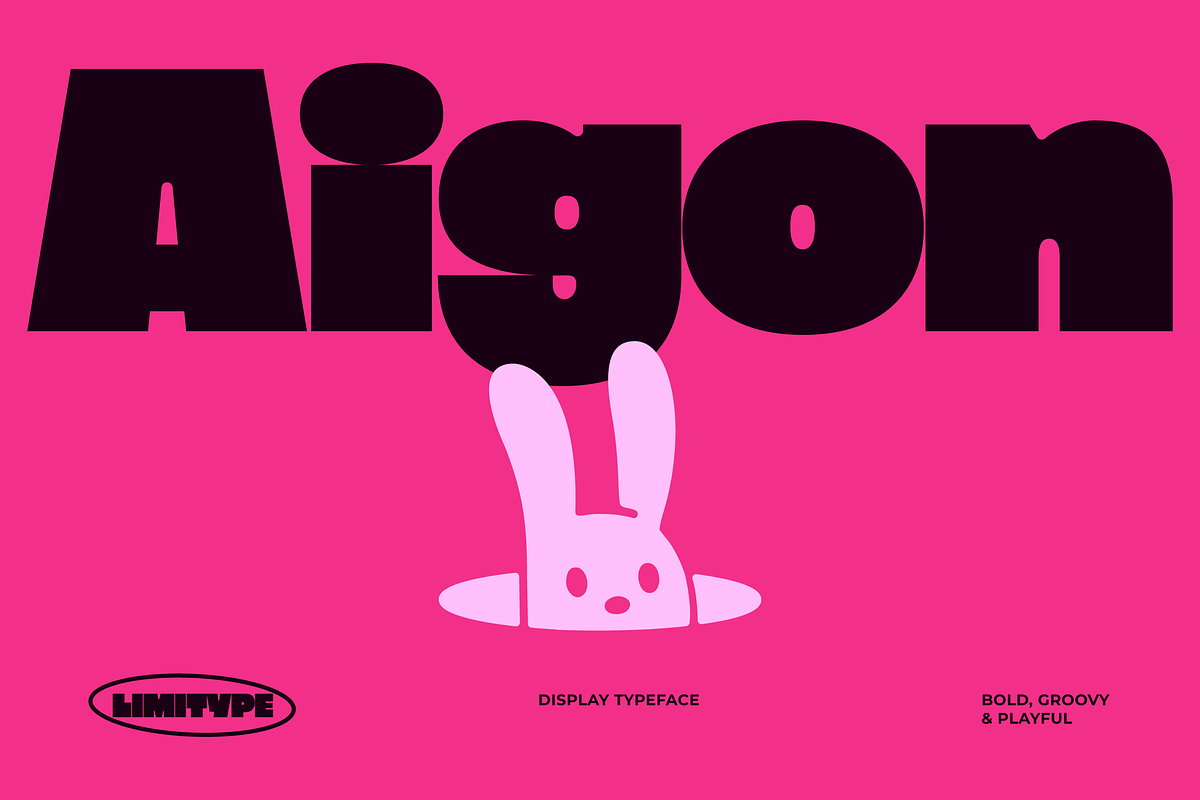 Aigon - Bold Display Font, a Sans Serif Font by limitype (Photo 1 of 14)