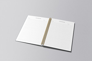 A4 Spiral Notebook Mockup