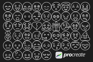 Emojis Set 2 Procreate Brush Stamps