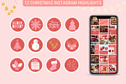 Red Christmas Instagram Templates, a Social Media Template by SunshineStudioBoutique (Thumbnail 6 of 8)