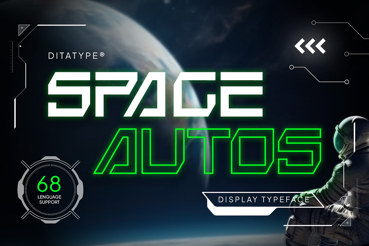 Space Autos, a Symbol Font by Ditatype (Photo 1 of 11)