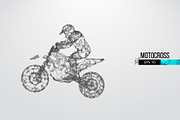 Silhouettes of a motocross rider, a Transportation Illustration by Matrosovv (Thumbnail 2 of 4)