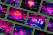 1980s Retrowave Wallpapers, a Technology Illustration by Incomelion (Thumbnail 4 of 6)