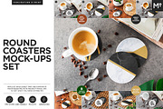 Round Coasters Mock-ups Set, a Cups & Container Mockup by Mocca Mockups Store (Thumbnail 1 of 24)