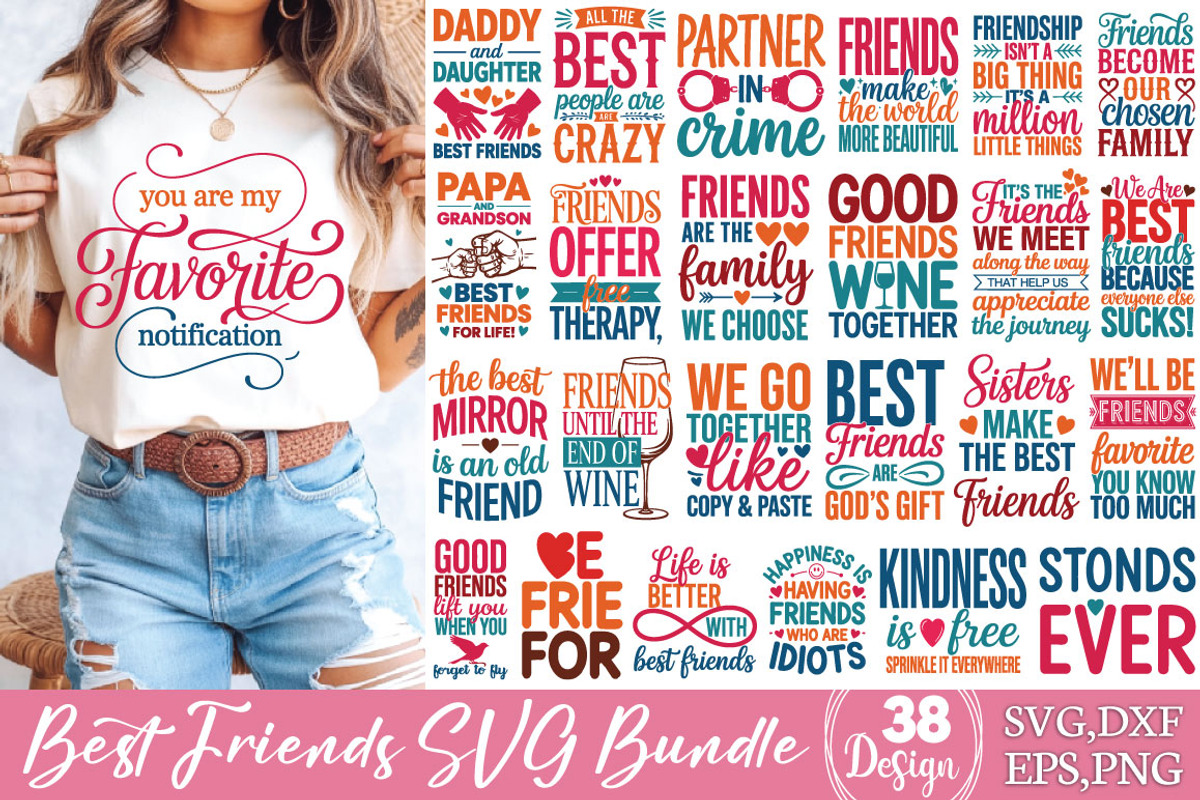 Best Friends SVG Bundle, an Object Graphic by DollarSmart