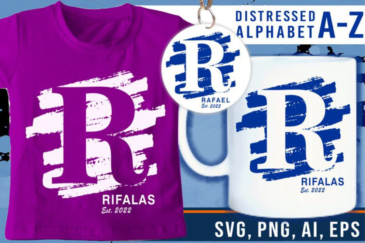 Distressed, Splash Alphabet Bundle, a Graphic by D2PUTRI (Photo 14 of 14)