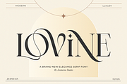 Lovine, a Serif Font by zeenesia (Thumbnail 1 of 17)