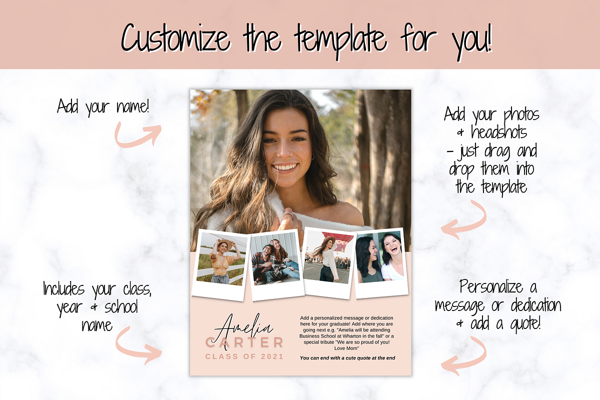 Graduation Yearbook Ad Template, a Magazine Template by Templatables (Photo 2 of 8)