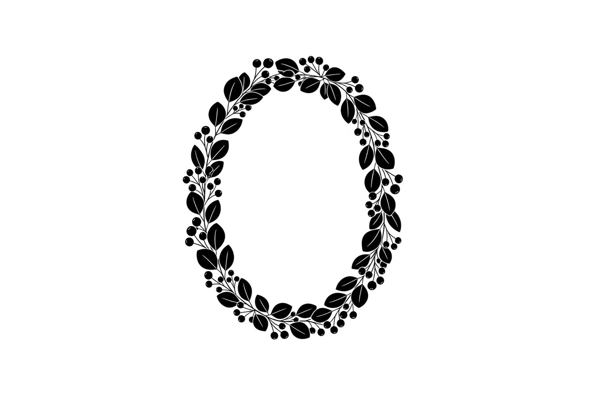 Floral Oval Wreath SVG Bundle, an Illustration by yasushie (Photo 24 of 31)