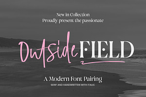 Outside Field - Font Pairing, a Handwritten Font by Godbless Studio
