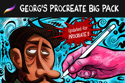 600+ Brushes Procreate BIG PACK, a Brush Add-On by Georg's Procreate Brushes