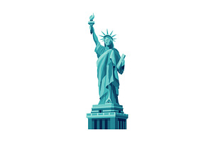The Statue of Liberty flat, an Object Illustration by Things for designers