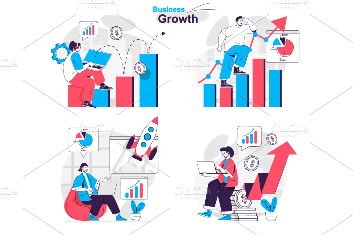 Flat Design Concept Illustrations, a Finance Illustration by alexdndz (Photo 7 of 42)