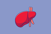 Liver Cartoon Vector Icons, a Person Illustration by Artstorystudio (Thumbnail 2 of 3)
