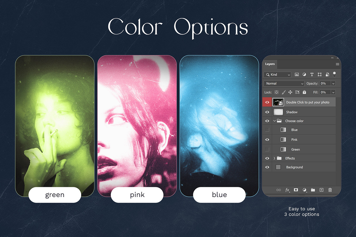 Grainy Neon Photo Effect, a Layer Style Add-On by Andrew Skoch Design (Photo 2 of 6)