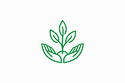 Logo Grow and Seedling Plant Nature, a Branding & Logo Template by Signatoro (Thumbnail 1 of 3)