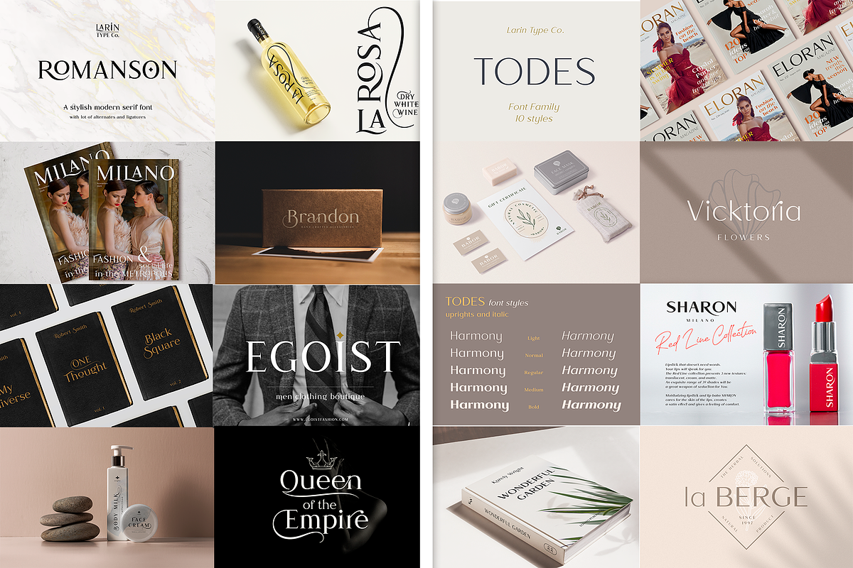 Modern Font Bundle, a Sans Serif Font by Larin Type Co. (Photo 5 of 32)