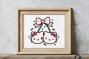 Coquette Bow Cherry Hello Kitty Png, an Illustration by Creative Art (Thumbnail 5 of 6)