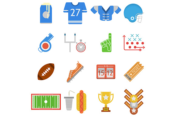 American Football Rugby Vector Icon