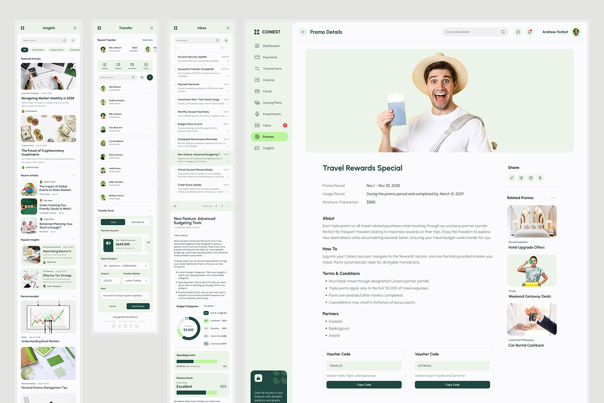 Finance Management Dashboard, an UI Kit Template by peterdraw (Photo 7 of 7)
