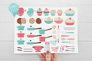 Bakery Kitchen Utensils Clipart, a Food Illustration by MyClipArtStore (Thumbnail 2 of 2)