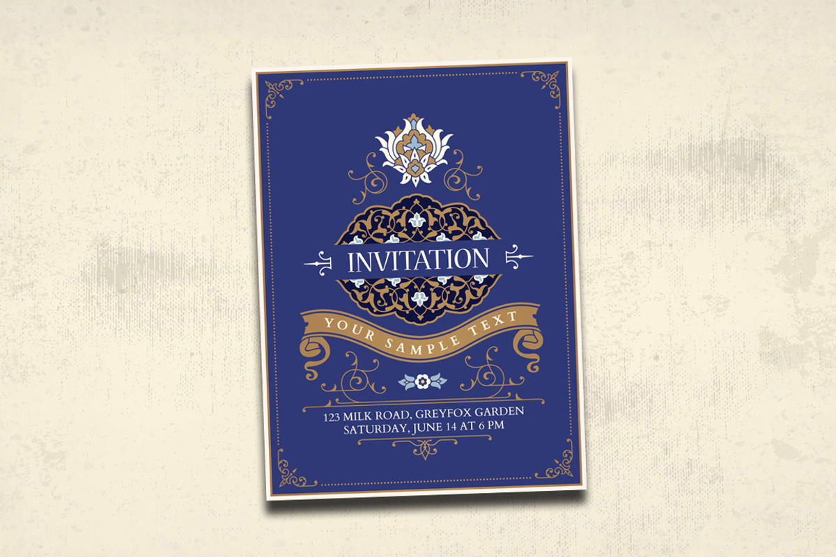 Elegance Invitation Card, a Card Template by Azat1976