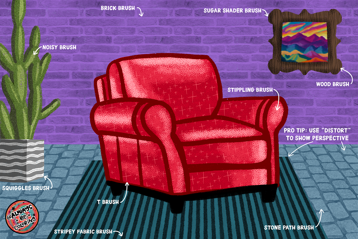 Huge Procreate Texture Brush Bundle, a Brush Add-On by AlwaysBeColoring (Photo 8 of 12)