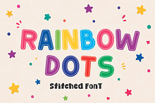 Rainbow Dots - Sticker Font
