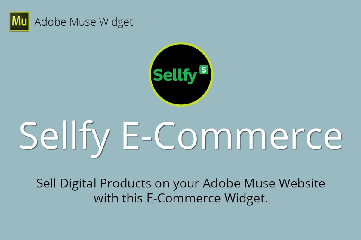 Sellfy E-Commerce Adobe Muse Widget, a Plug-in Add-On by MuseTemplatesPro (Photo 1 of 2)