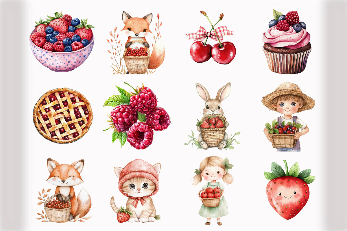 Watercolor Fruit Clipart, an Illustration by Design Market (Photo 5 of 5)
