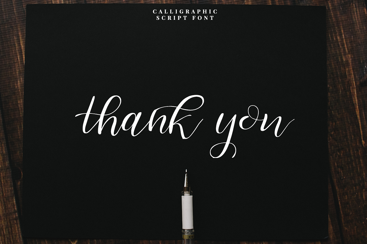 Calligraphic/Modern calligraphy font preview 6