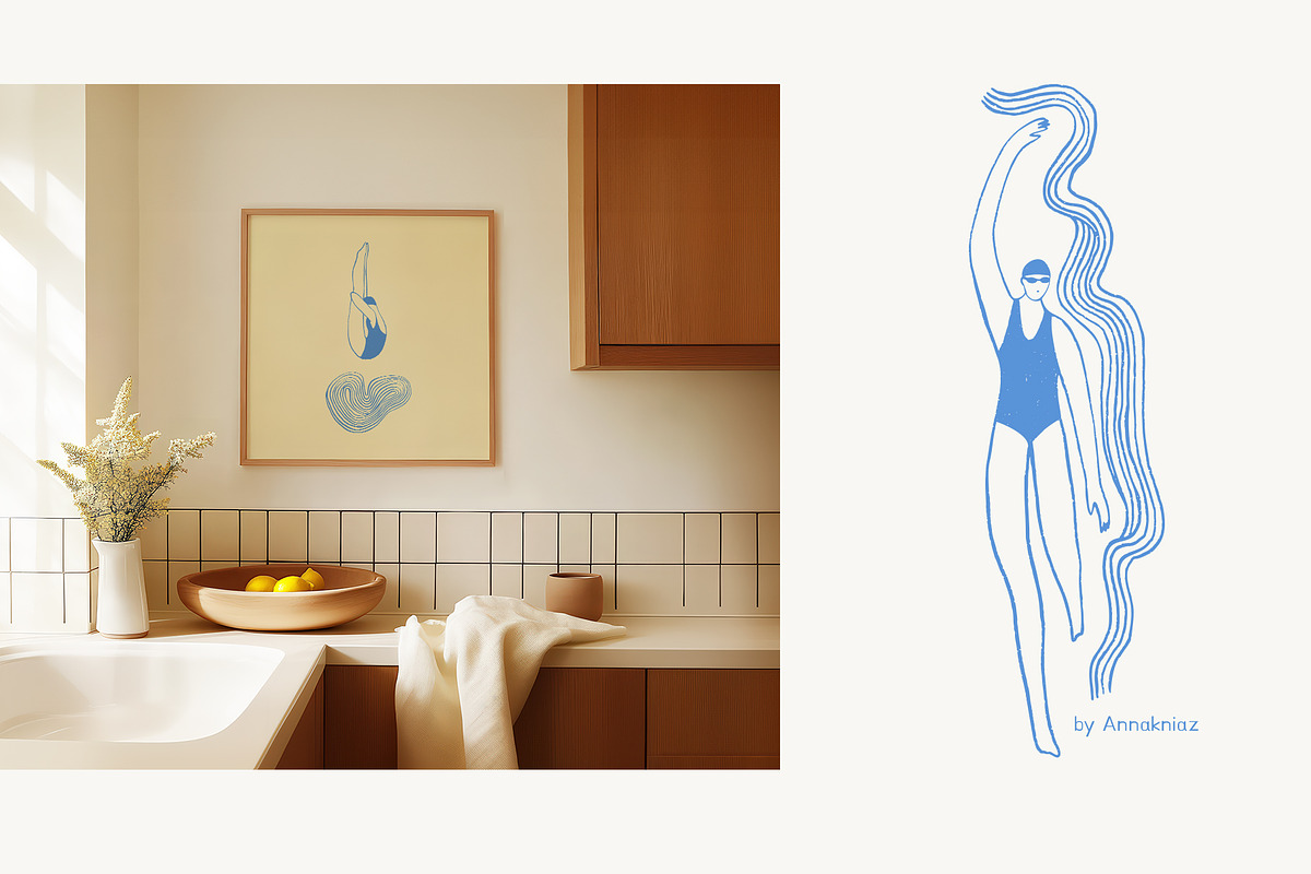 Deep Water - shapes and lines, a Seasonal Illustration by Annakniaz (Photo 9 of 16)