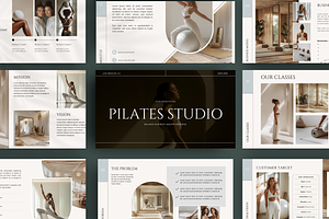 Canva Pilates Studio Pitch Deck, a Presentation Template by Bonita Digital Design