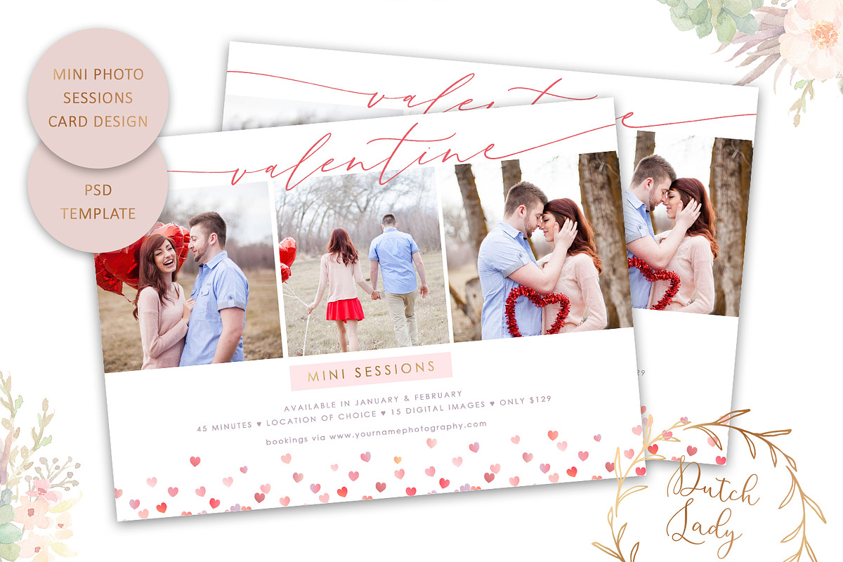 PSD Photo Session Card Template #51, a Card Template by The Dutch Lady ...