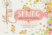 Spring Adventures Designers Kit, an Animal Illustration by Lisa Glanz (Thumbnail 1 of 7)