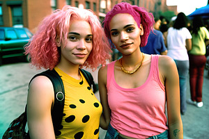 Portrait Of Two Happy Afro American