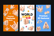 Floating 3D Hands Icons, an Object 3D Model by Vectors Market (Thumbnail 8 of 9)