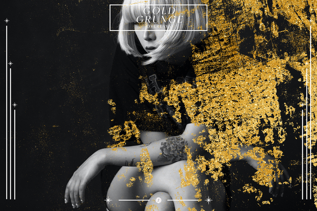 Gold Grunge Overlays, a Texture Graphic by Freezerondigital (Photo 6 of 11)