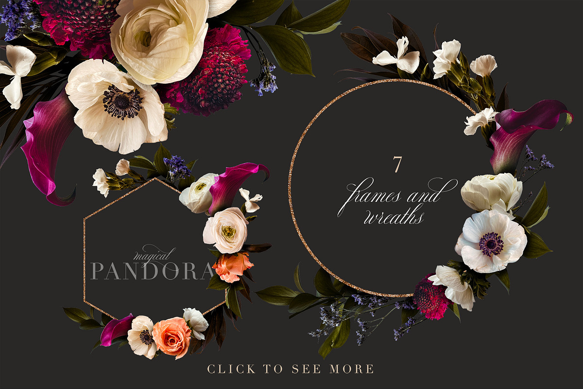 Pandora Moody Floral Clip Art Set, an Object Graphic by Eclectic Anthology (Photo 7 of 13)